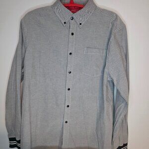 Denim House Men' Gray Snap Front Shirt Size XXL